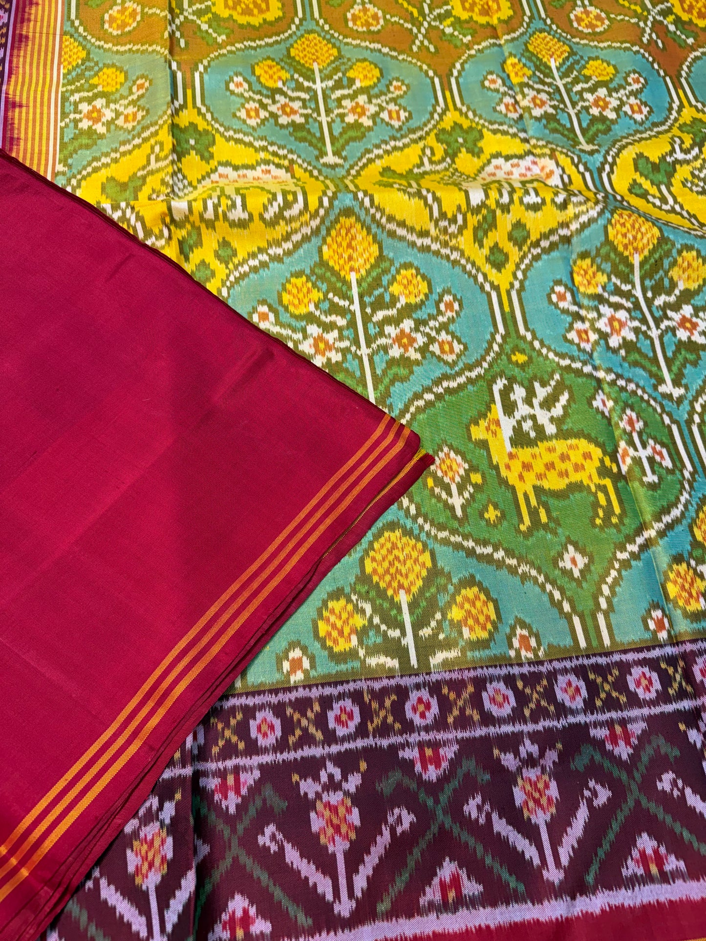 Morpis Single ikat patola silk saree
