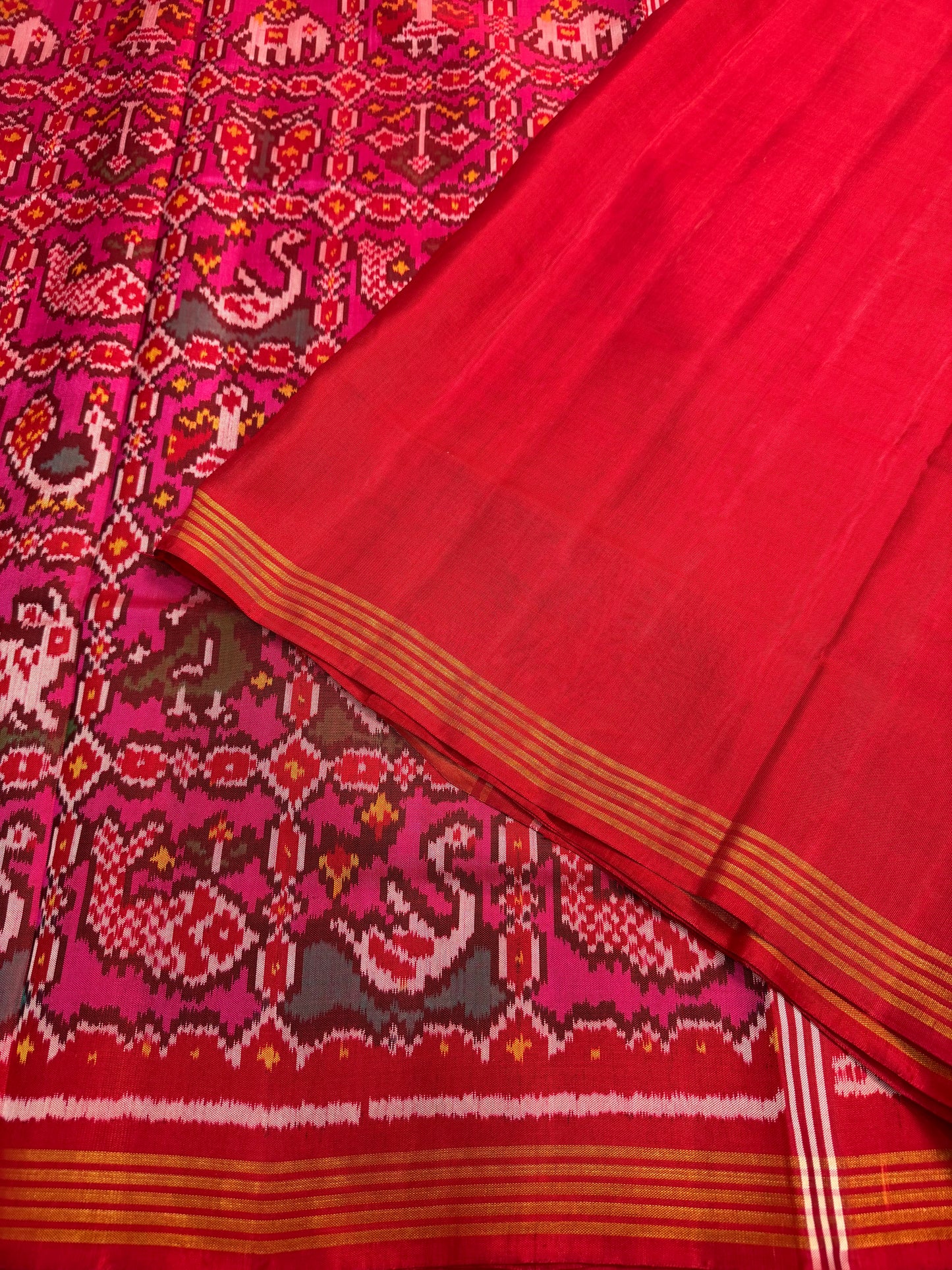 Pink sankli Narikunj patola silk saree