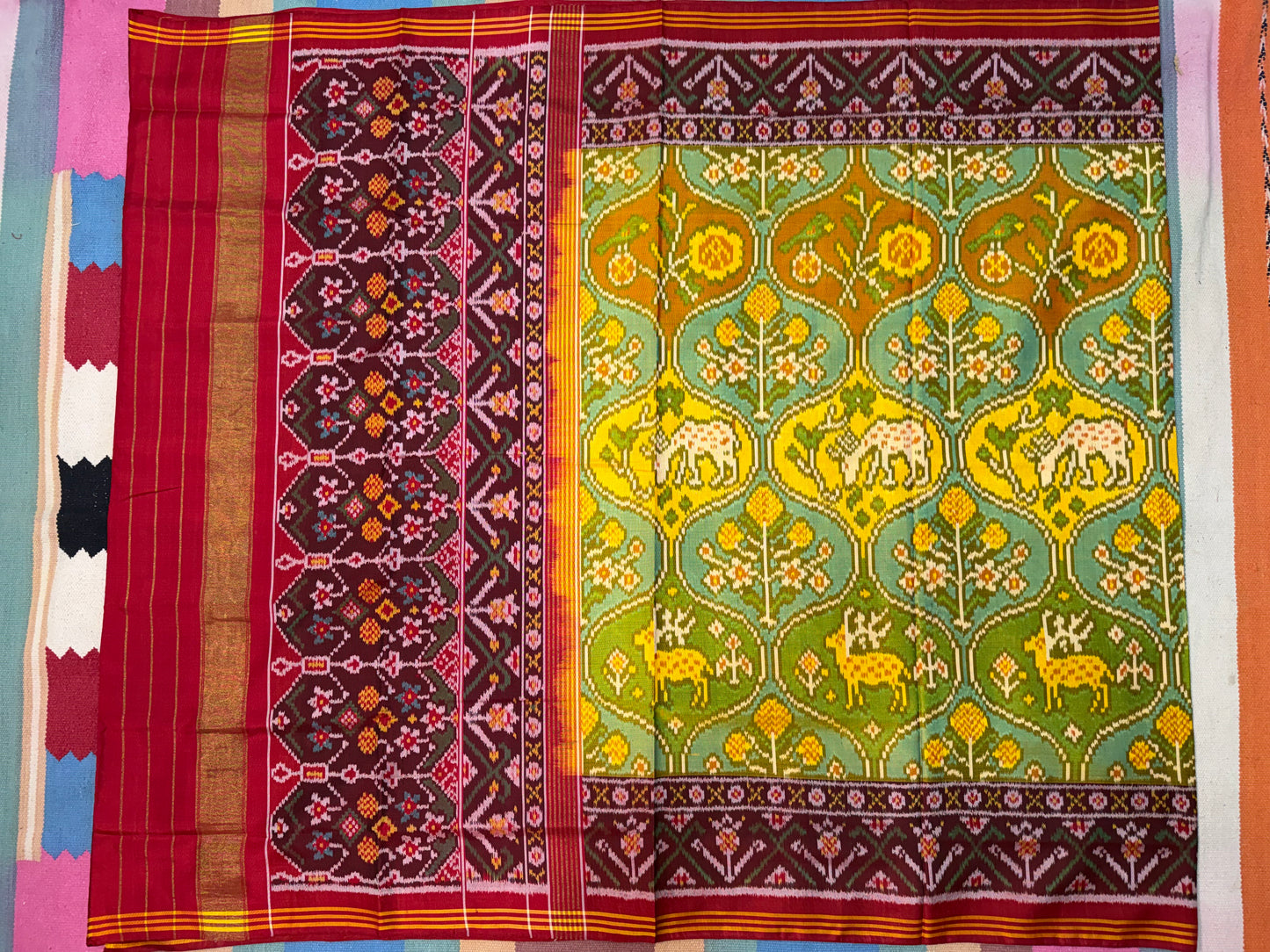 Morpis Single ikat patola silk saree