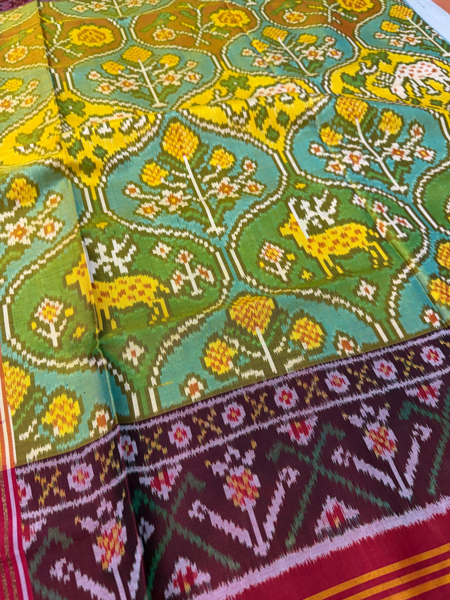 Morpis Single ikat patola silk saree